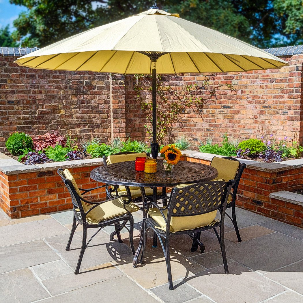 Alice Table 4 Seater Set - Antique Bronze - Image 6