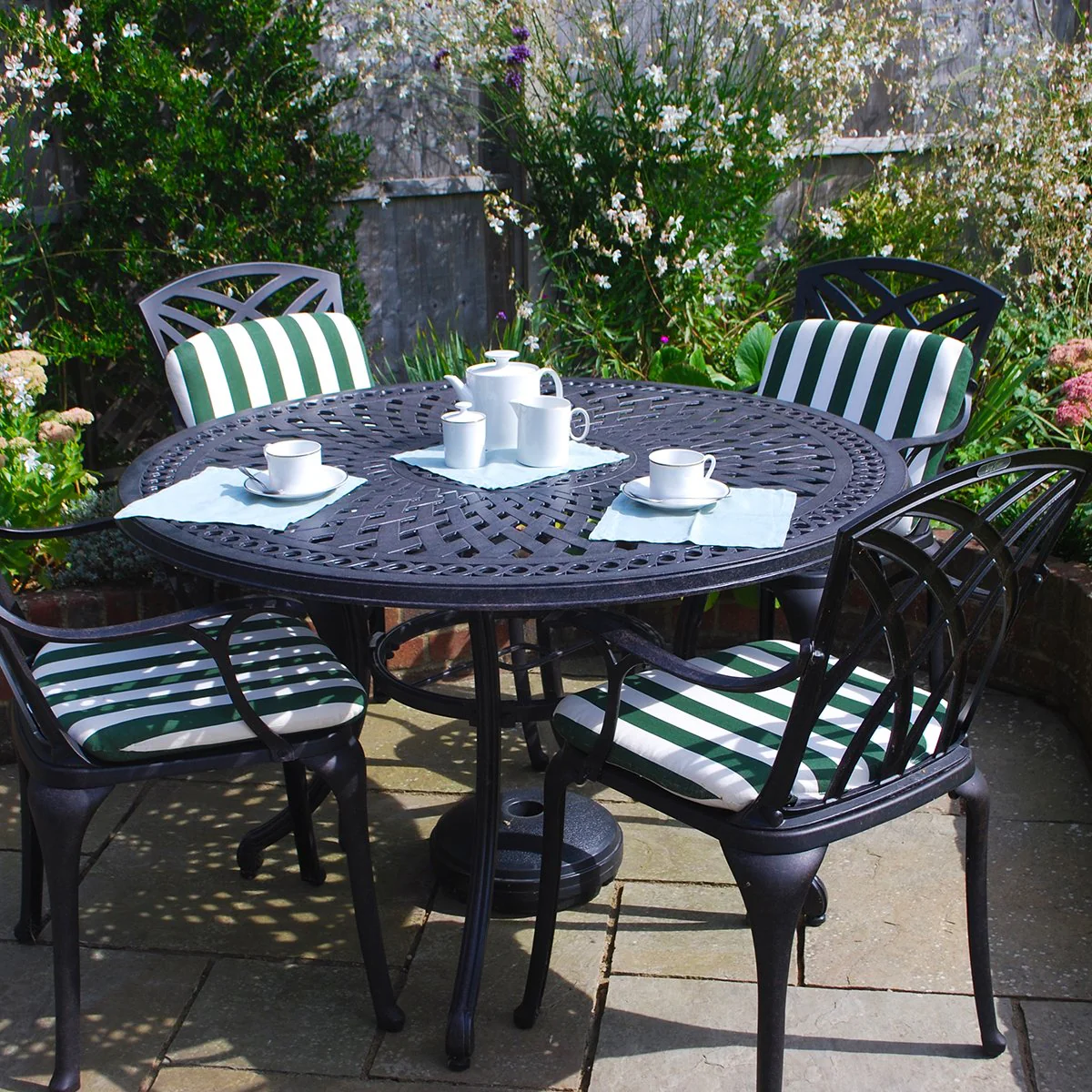 Alice Table 4 Seater Set - Antique Bronze - Image 8