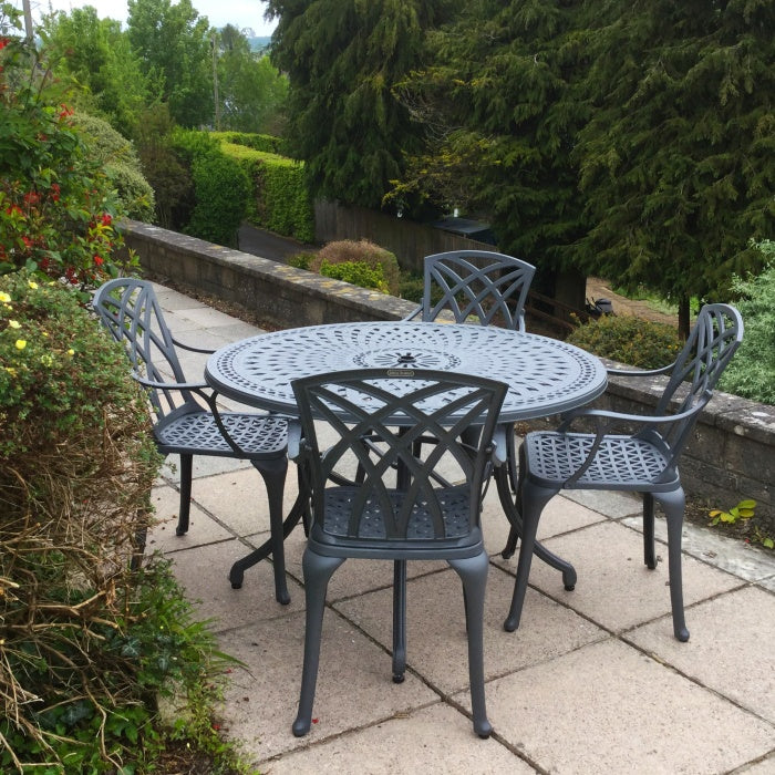 Alice Table 4 Seater Set - Slate - Image 15