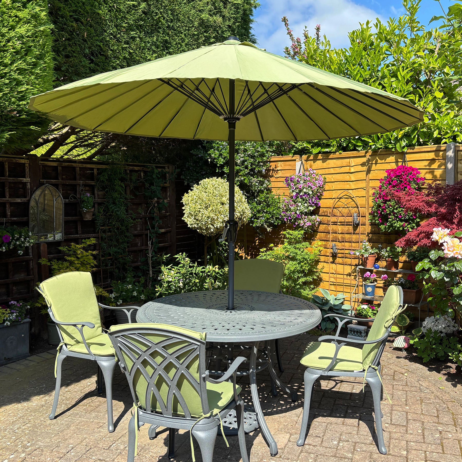 Alice Table 4 Seater Set - Slate - Image 4