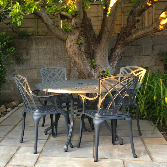 Alice Table 4 Seater Set - Slate - Image 5