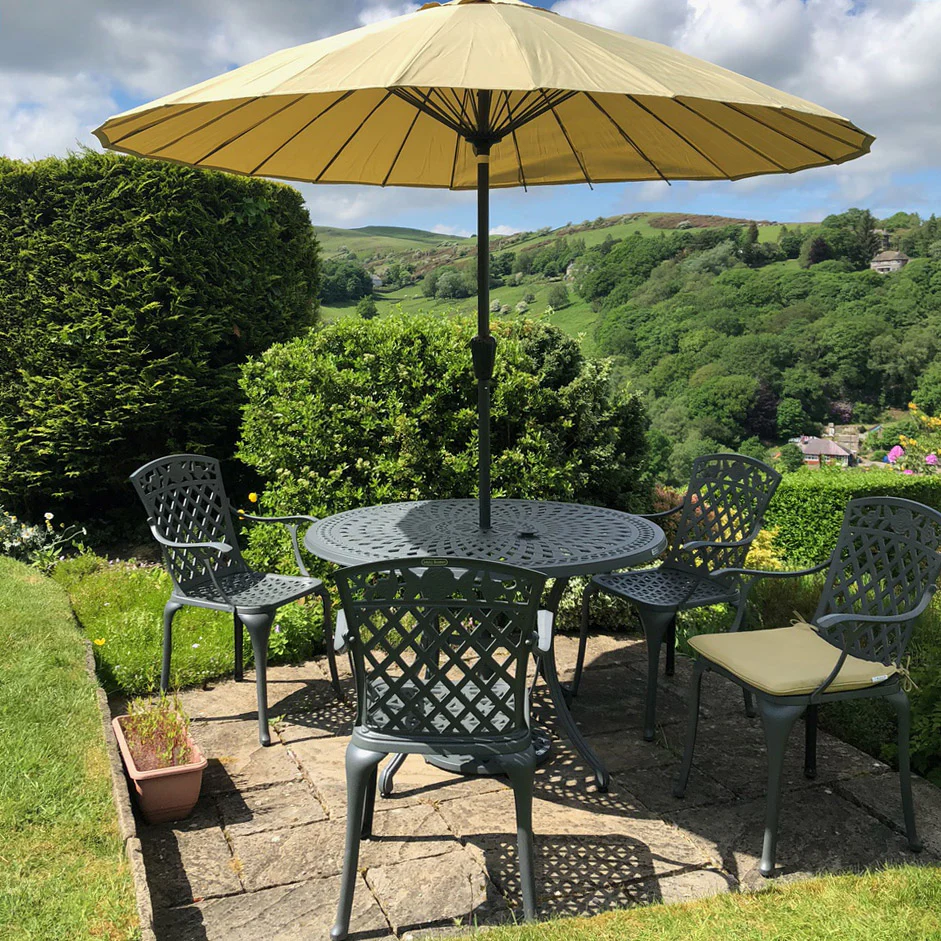 Alice Table 4 Seater Set - Slate - Image 9