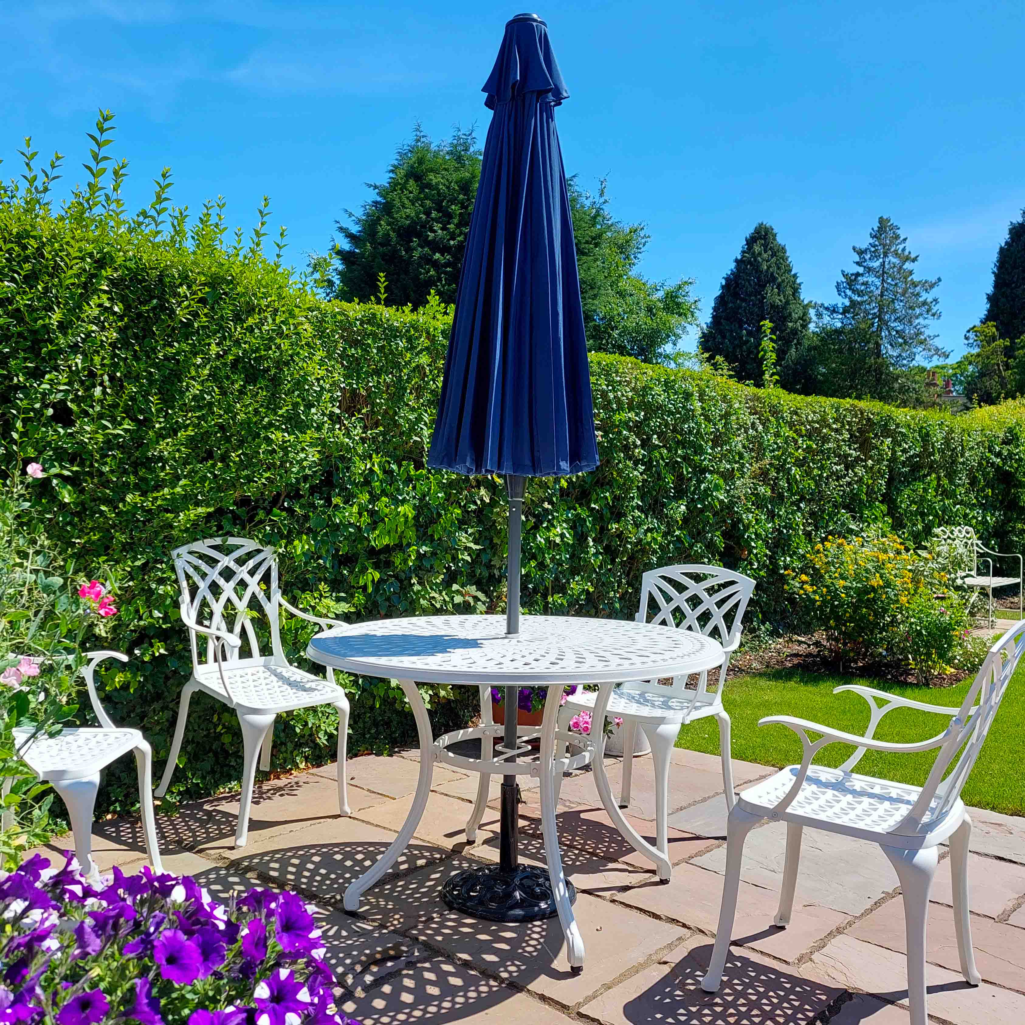 Alice Table 4 Seater Set - White - Image 10