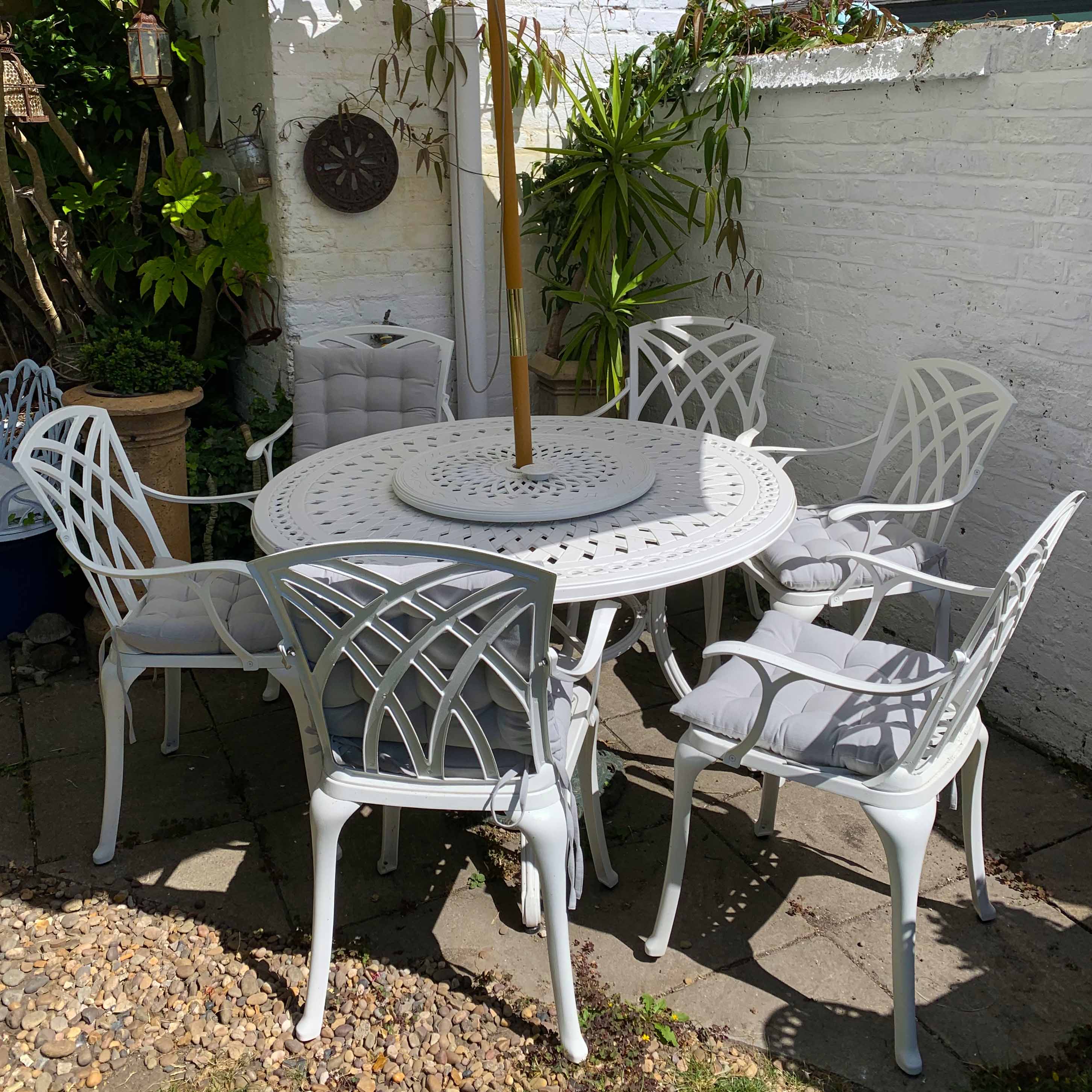 Alice Table 4 Seater Set - White - Image 11