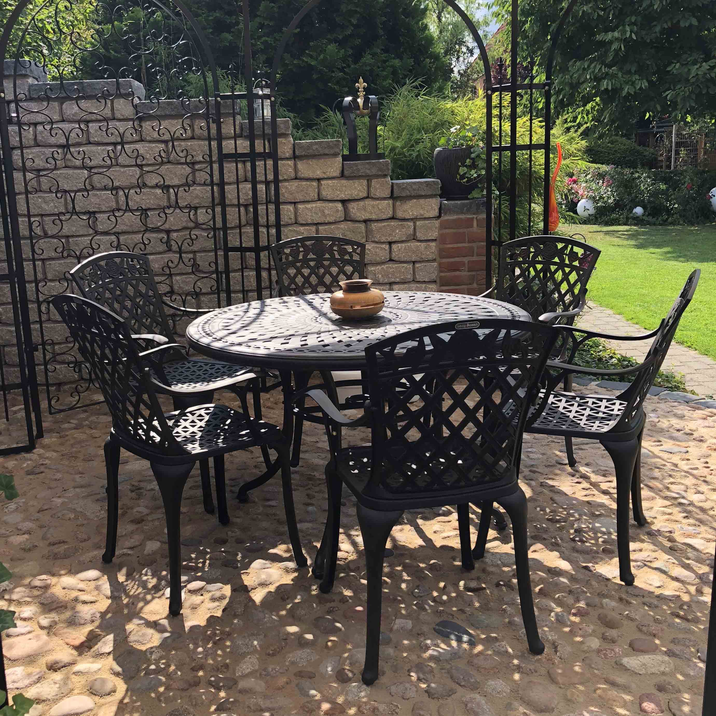 Alice Table 6 Seater Set - Antique Bronze - Image 13