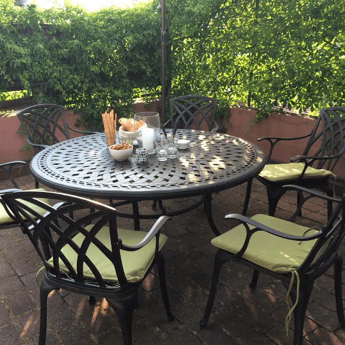 Alice Table 6 Seater Set - Antique Bronze - Image 17