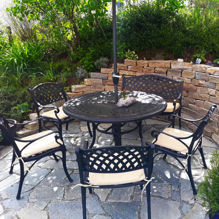 Alice Table 6 Seater Set - Antique Bronze - Image 18