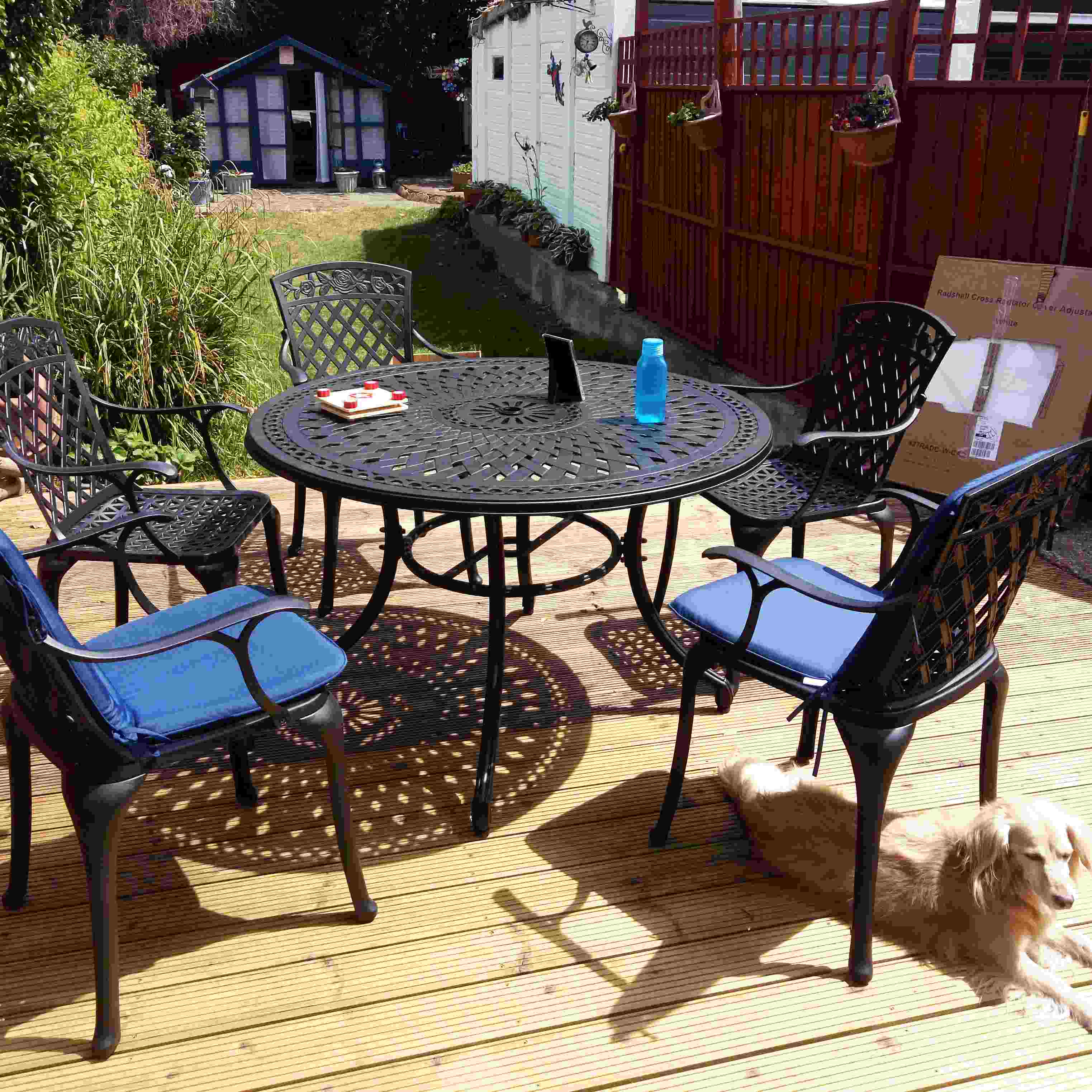 Alice Table 6 Seater Set - Antique Bronze - Image 19