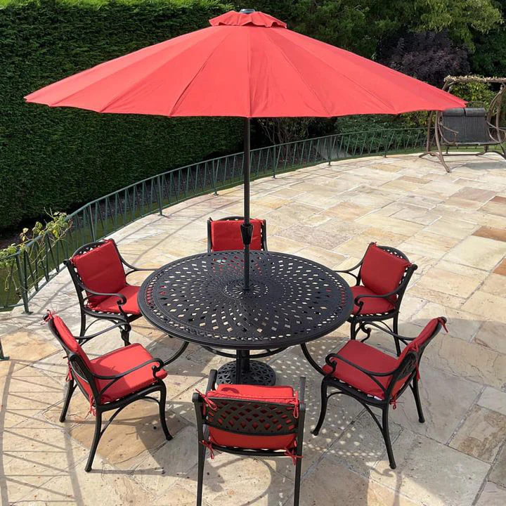 Alice Table 6 Seater Set - Antique Bronze - Image 8