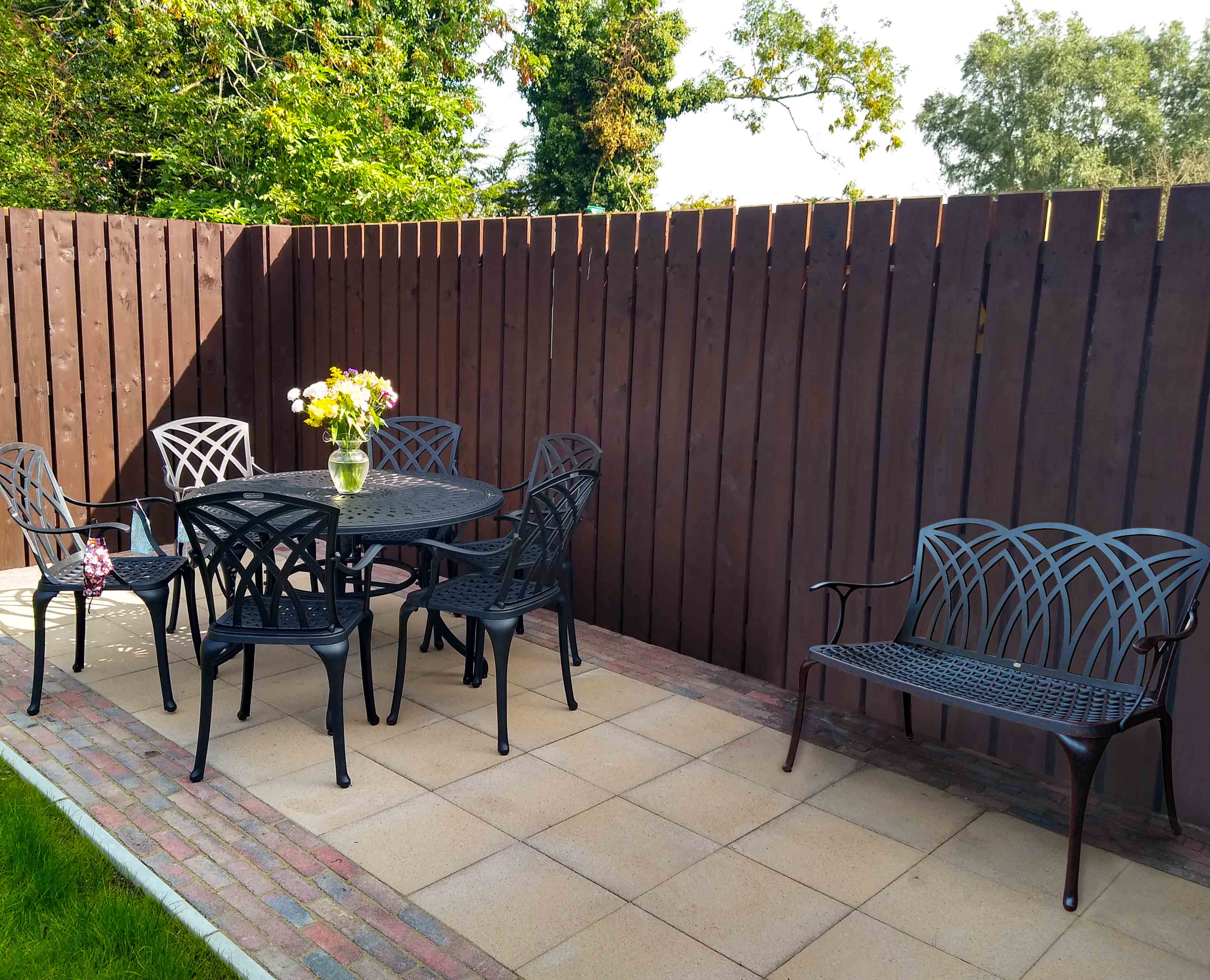 Alice Table 6 Seater Set - Antique Bronze - Image 9