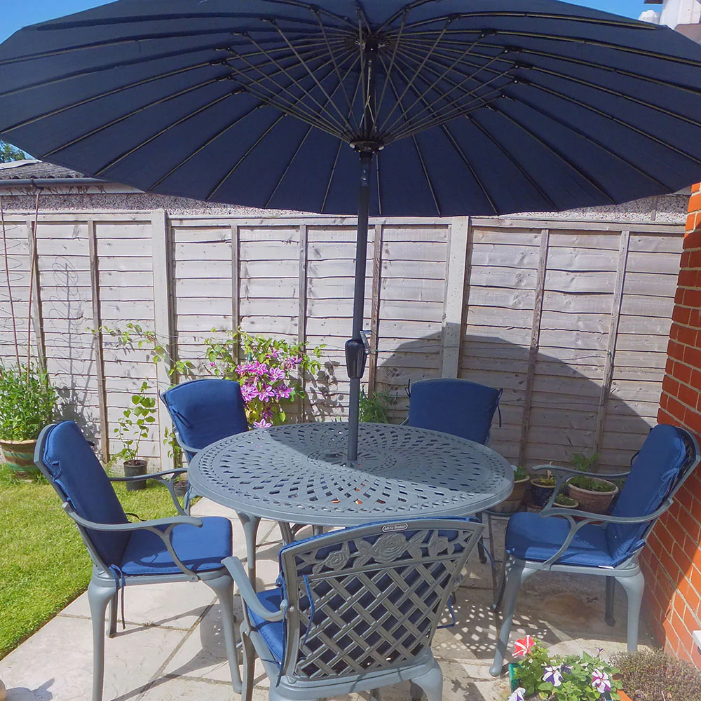 Alice Table 6 Seater Set - Slate - Image 5