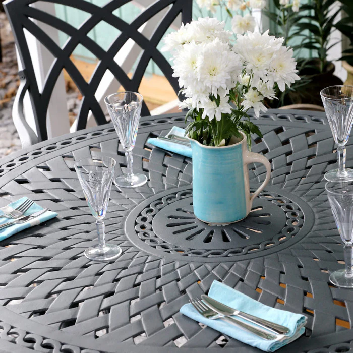 Alice Table 6 Seater Set - Slate - Image 8