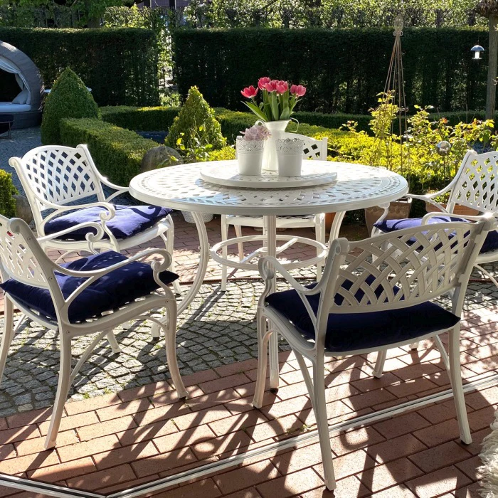 Alice Table 6 Seater Set - White - Image 12