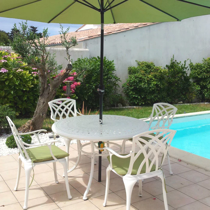 Alice Table 6 Seater Set - White - Image 13