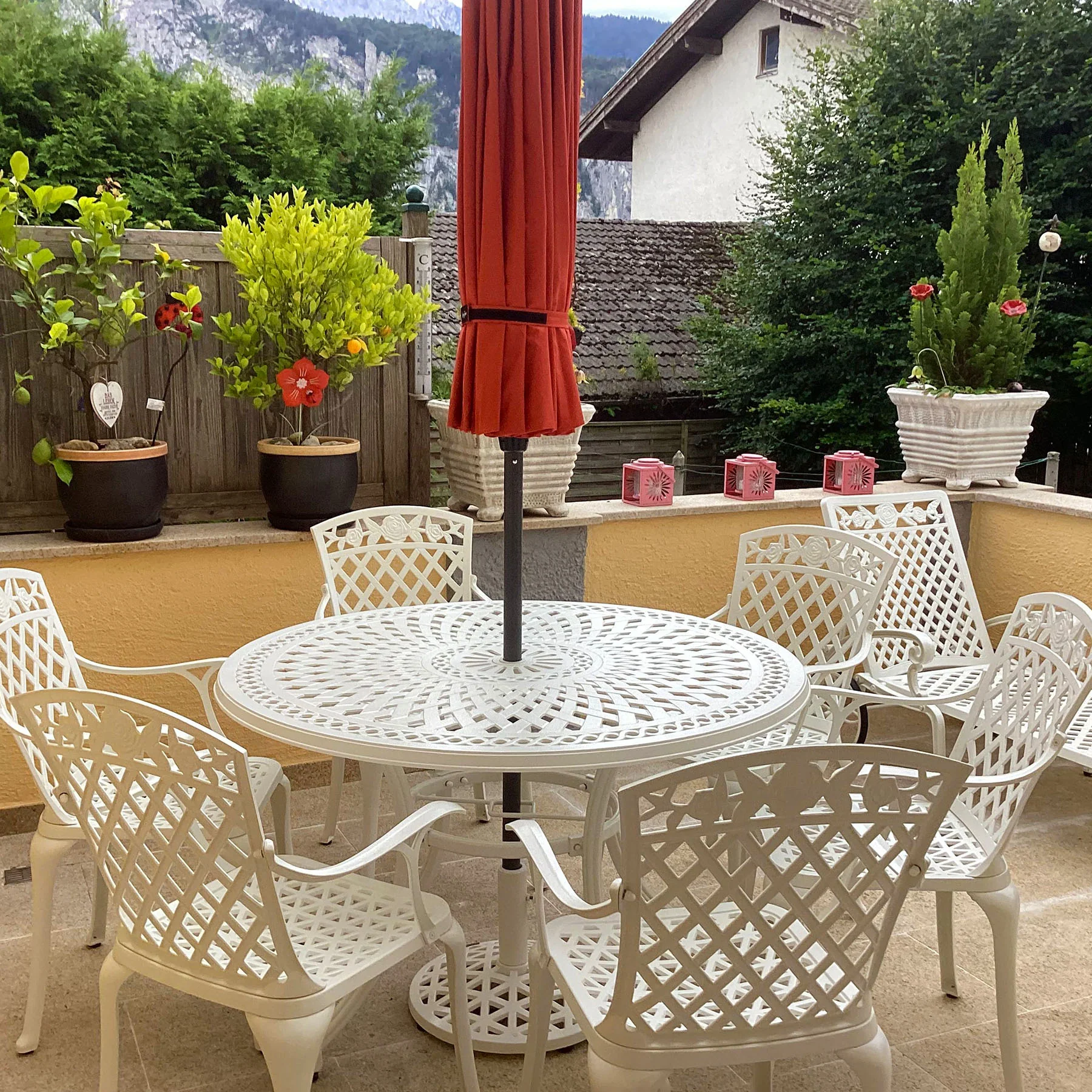 Alice Table 6 Seater Set - White - Image 17