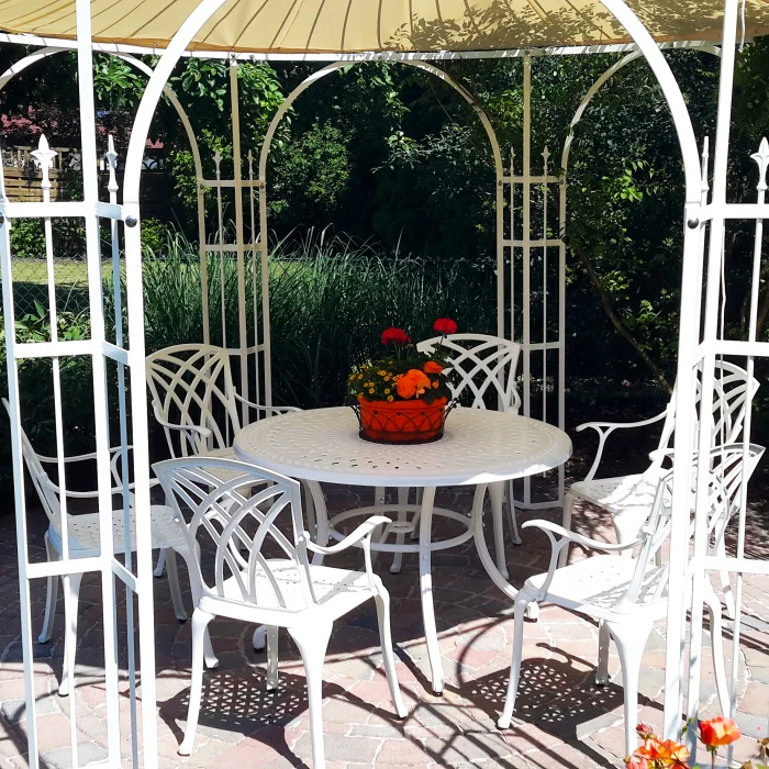 Alice Table 6 Seater Set - White - Image 8