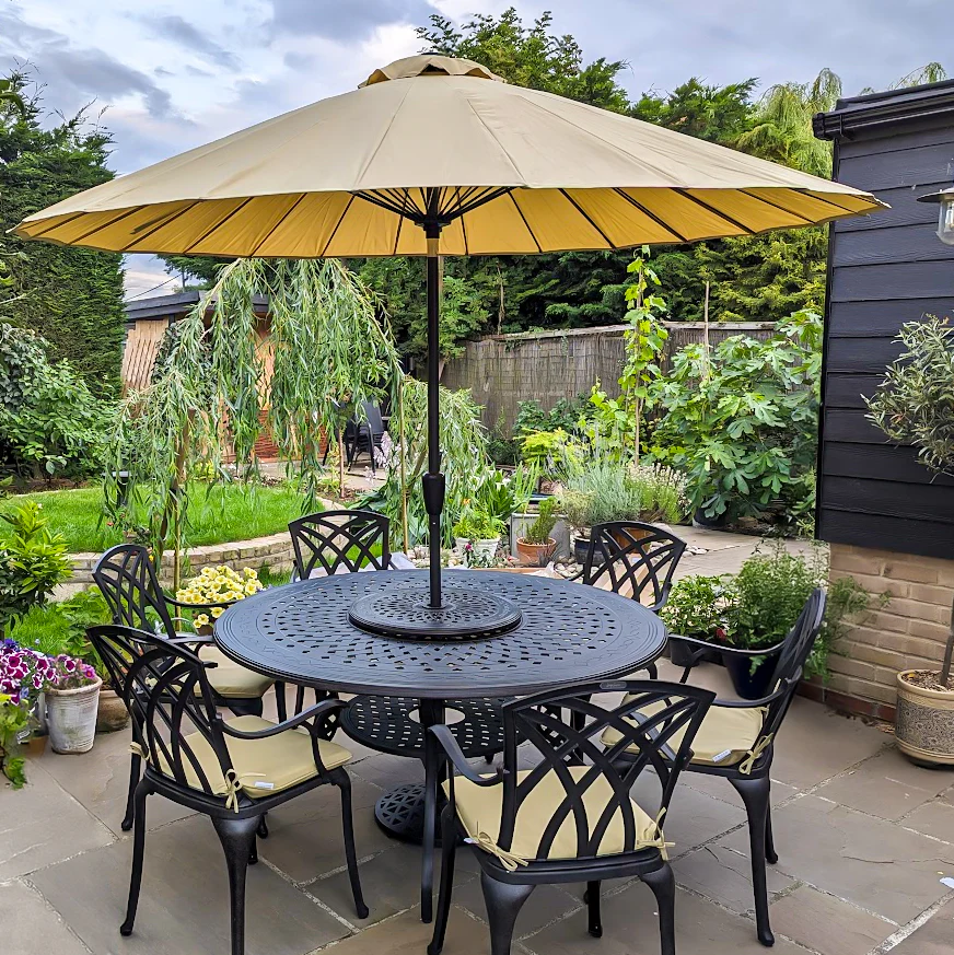 Amelia Table 6 Seater Set - Antique Bronze - Image 3