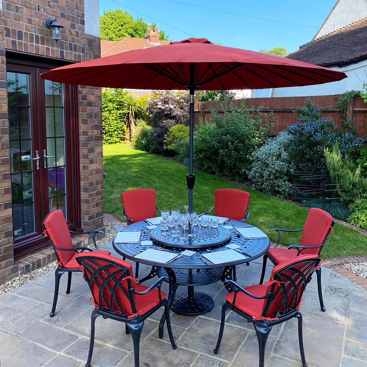 Amelia Table 6 Seater Set - Antique Bronze - Image 4