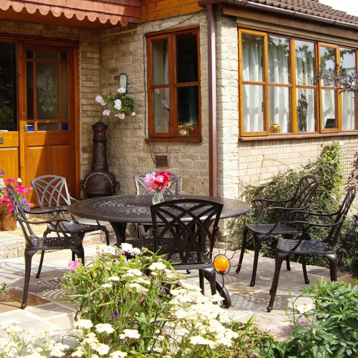 Amelia Table 6 Seater Set - Antique Bronze - Image 6