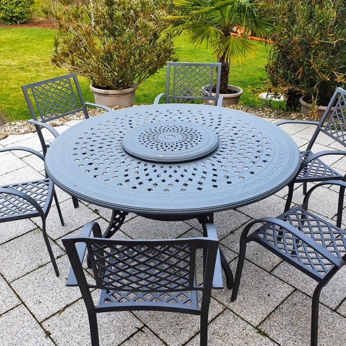 Amelia Table 6 Seater Set - Slate - Image 12