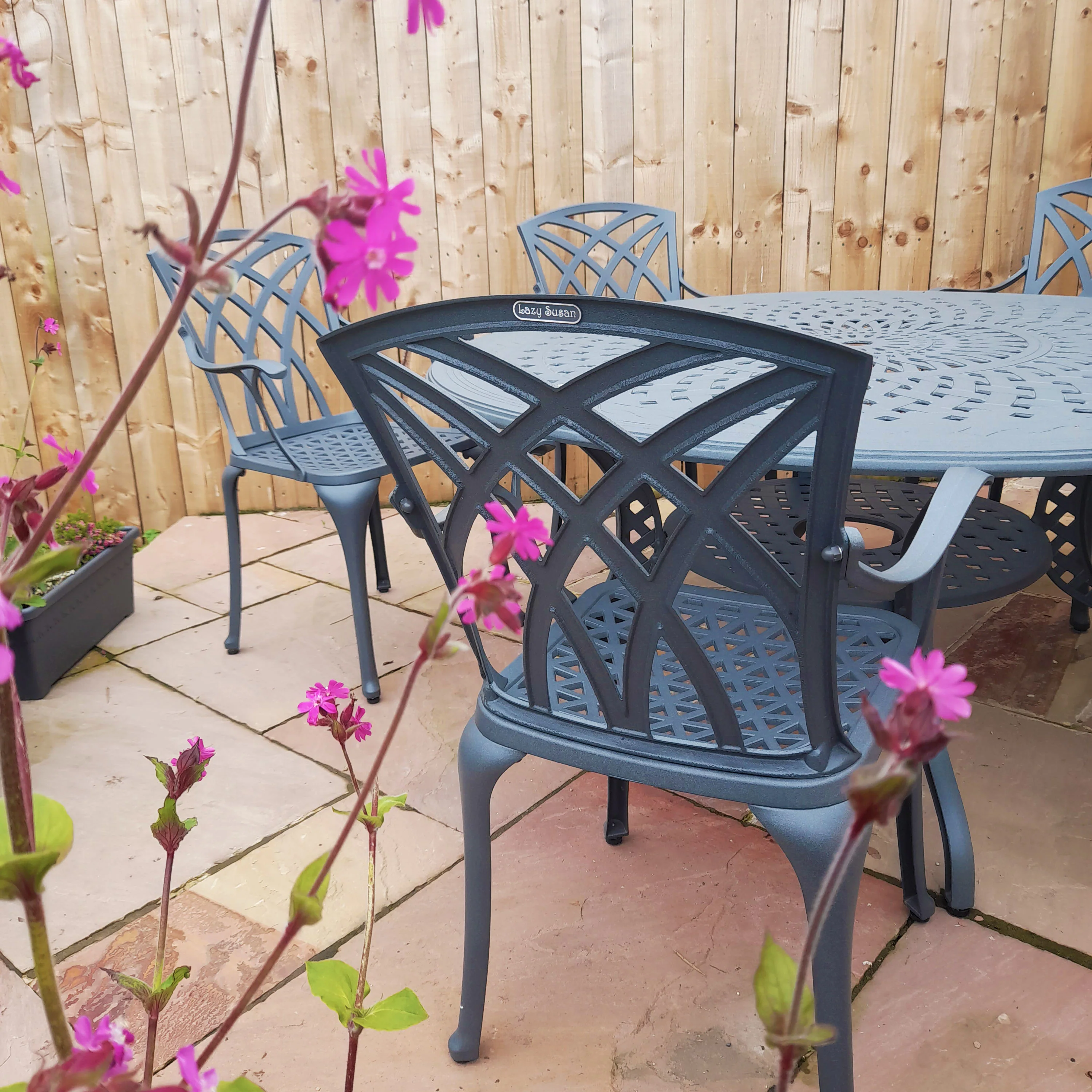 Amelia Table 6 Seater Set - Slate - Image 6