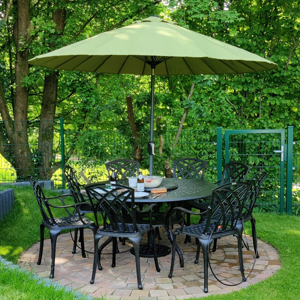 Amelia Table 8 Seater Set - Antique Bronze - Image 3