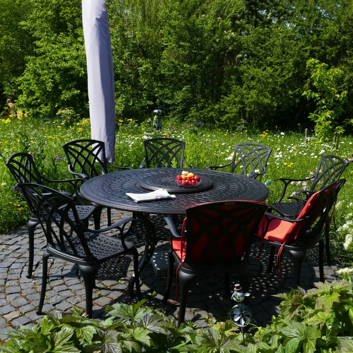 Amelia Table 8 Seater Set - Antique Bronze - Image 4