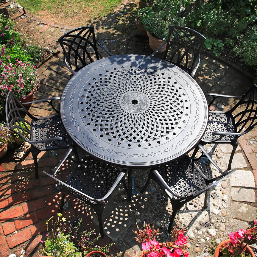 Amelia Table 8 Seater Set - Antique Bronze - Image 7