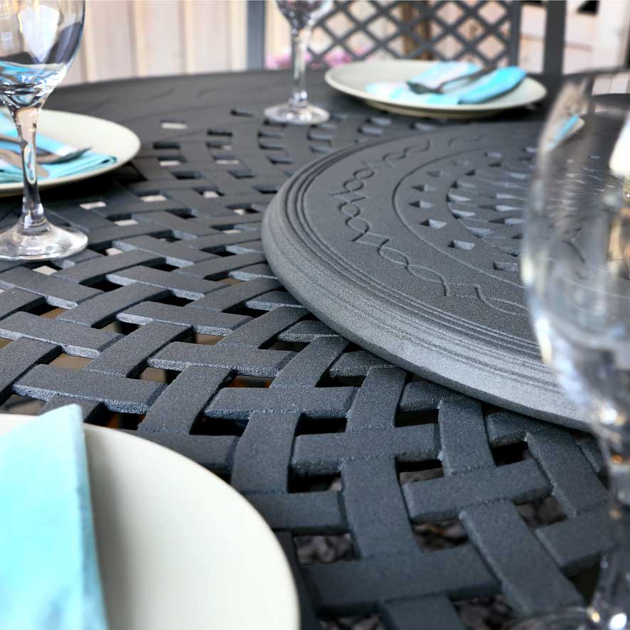 Amelia Table 8 Seater Set - Slate - Image 9