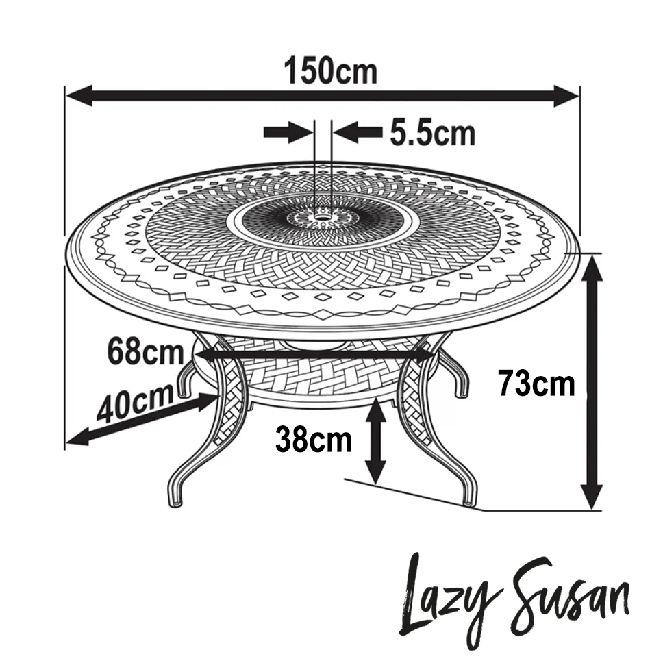 Amelia Table 8 Seater Set - White - Image 5