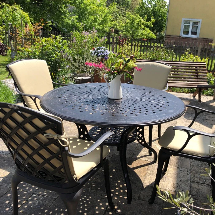 Amy Table 4 Seater Set - Antique Bronze - Image 6