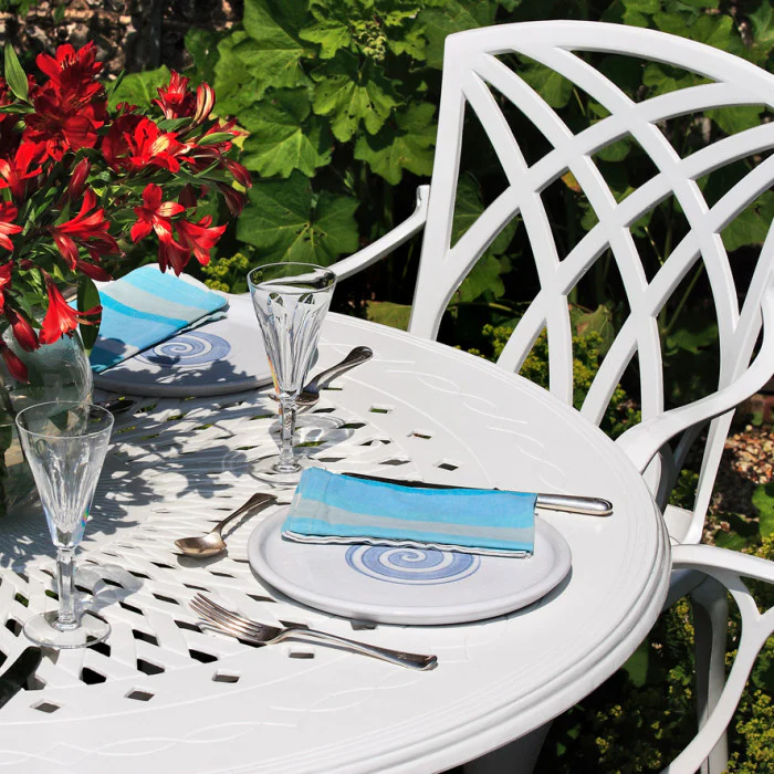 Amy Table 4 Seater Set - White - Image 4