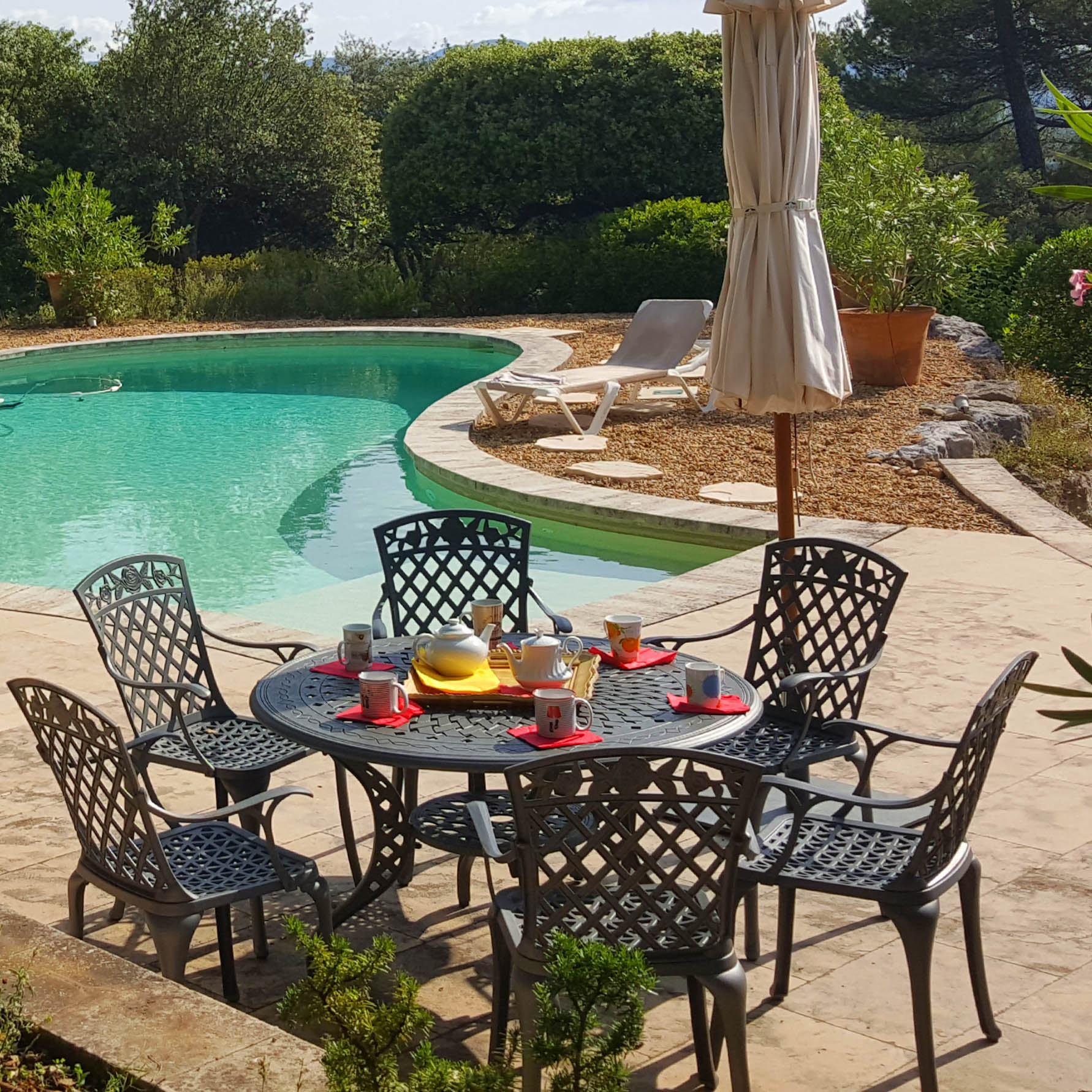 Amy Table 6 Seater Set - Antique Bronze - Image 3