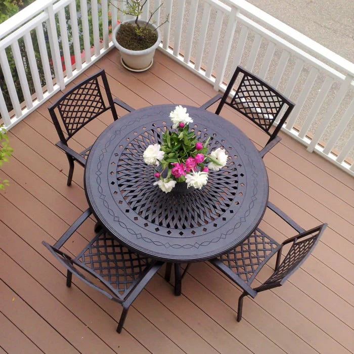 Amy Table 6 Seater Set - Antique Bronze - Image 8