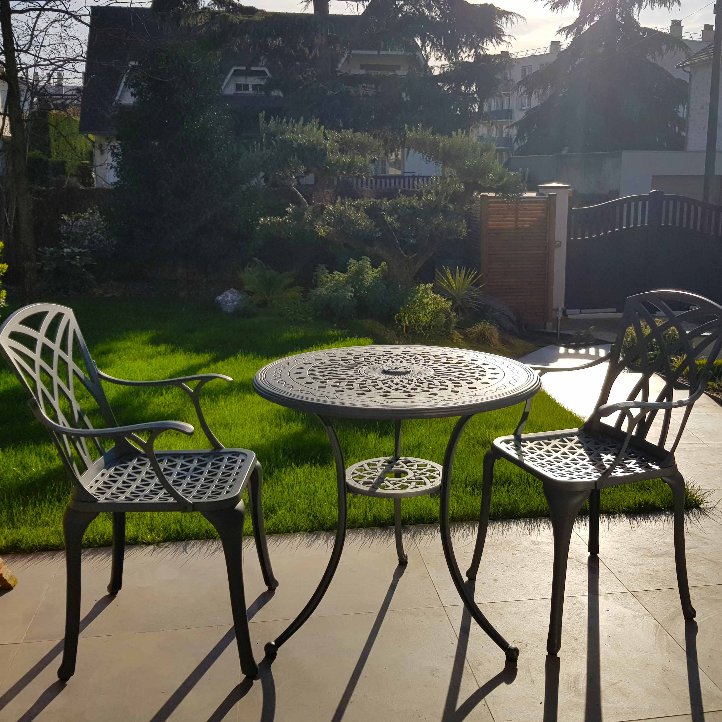 Anna Table 2 Seater Set - Antique Bronze - Image 11