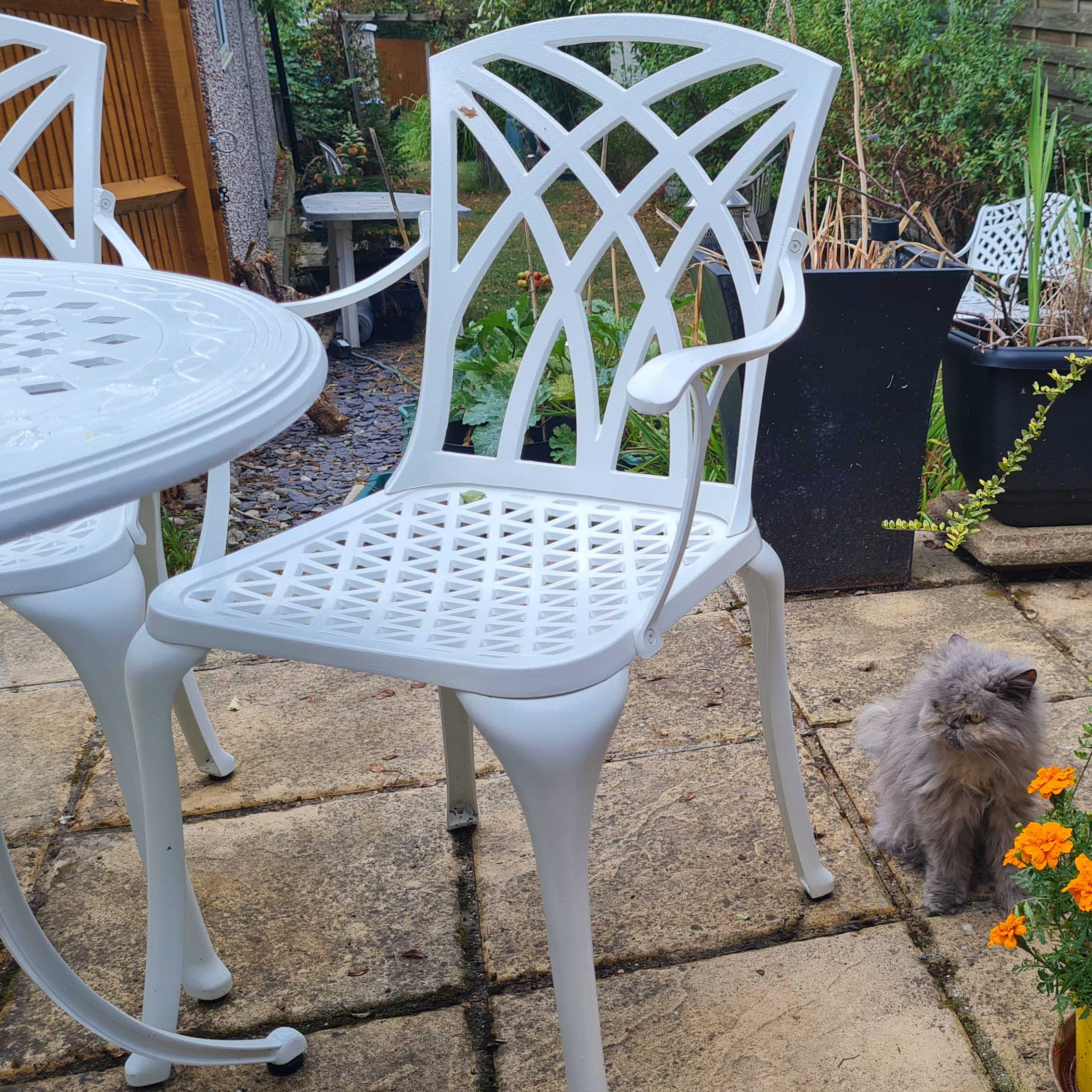 Anna Table 2 Seater Set - White - Image 6