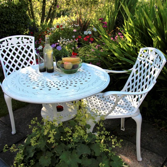 Anna Table 2 Seater Set - White - Image 7