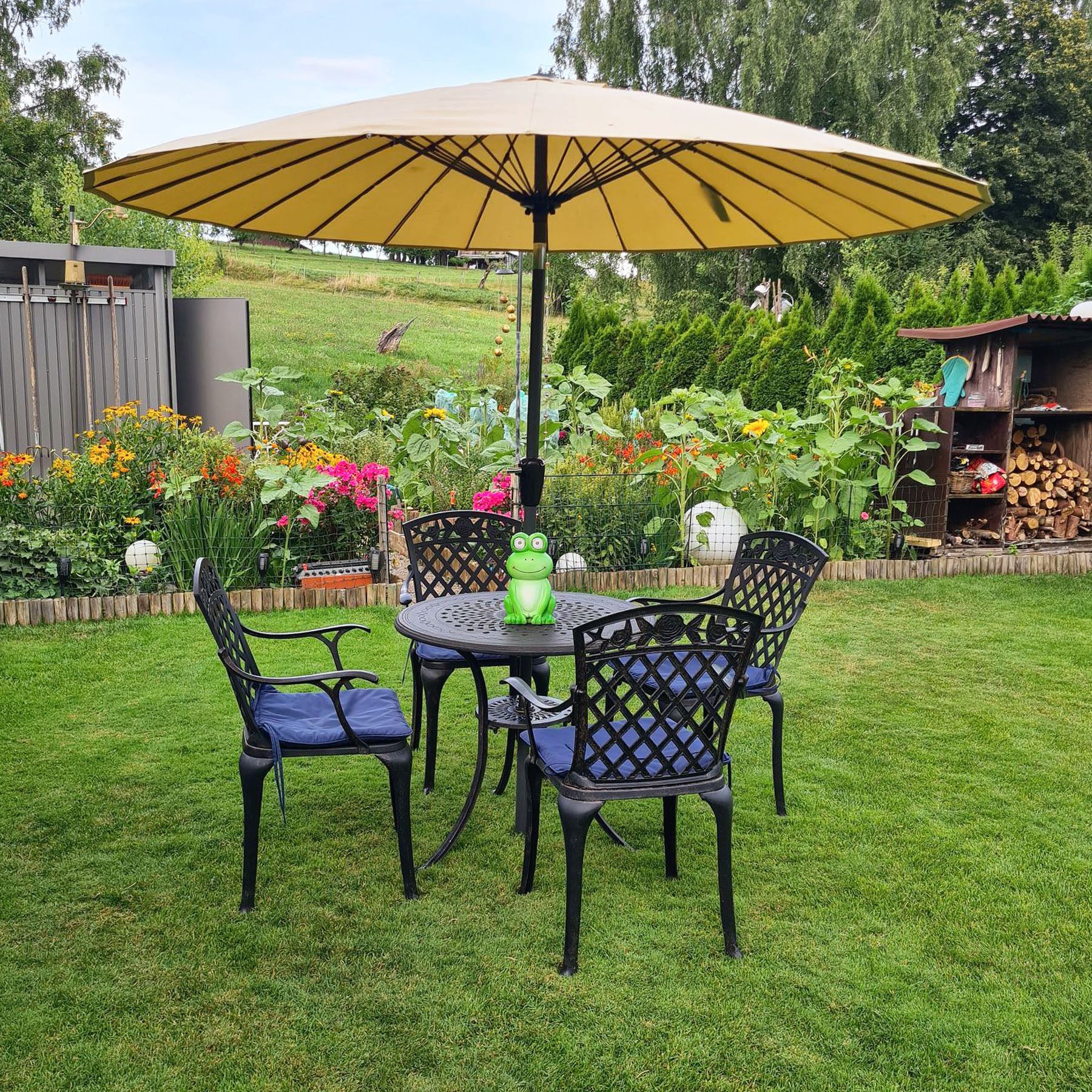 Anna Table 4 Seater Set - Antique Bronze - Image 5