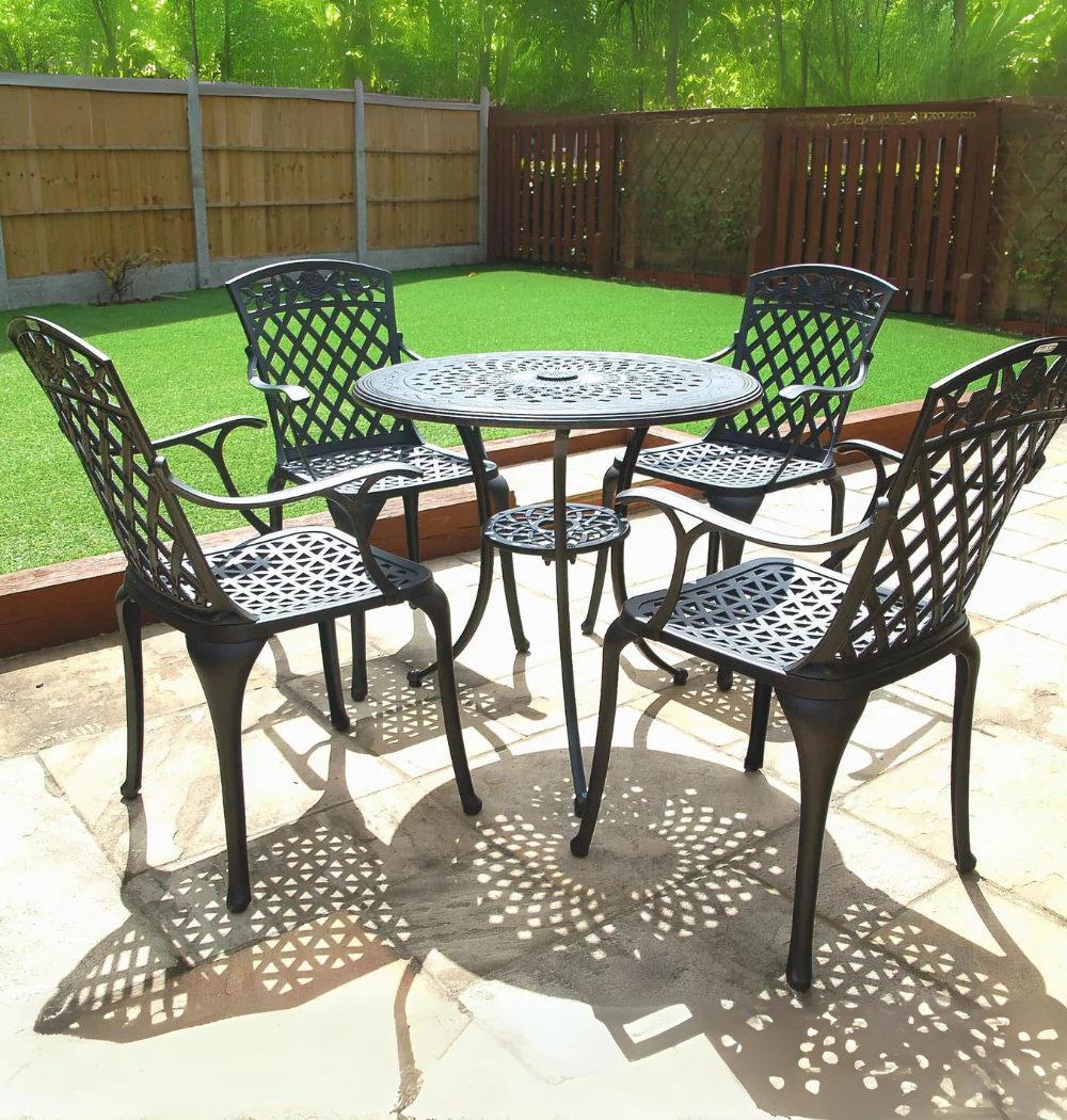 Anna Table 4 Seater Set - Antique Bronze - Image 7