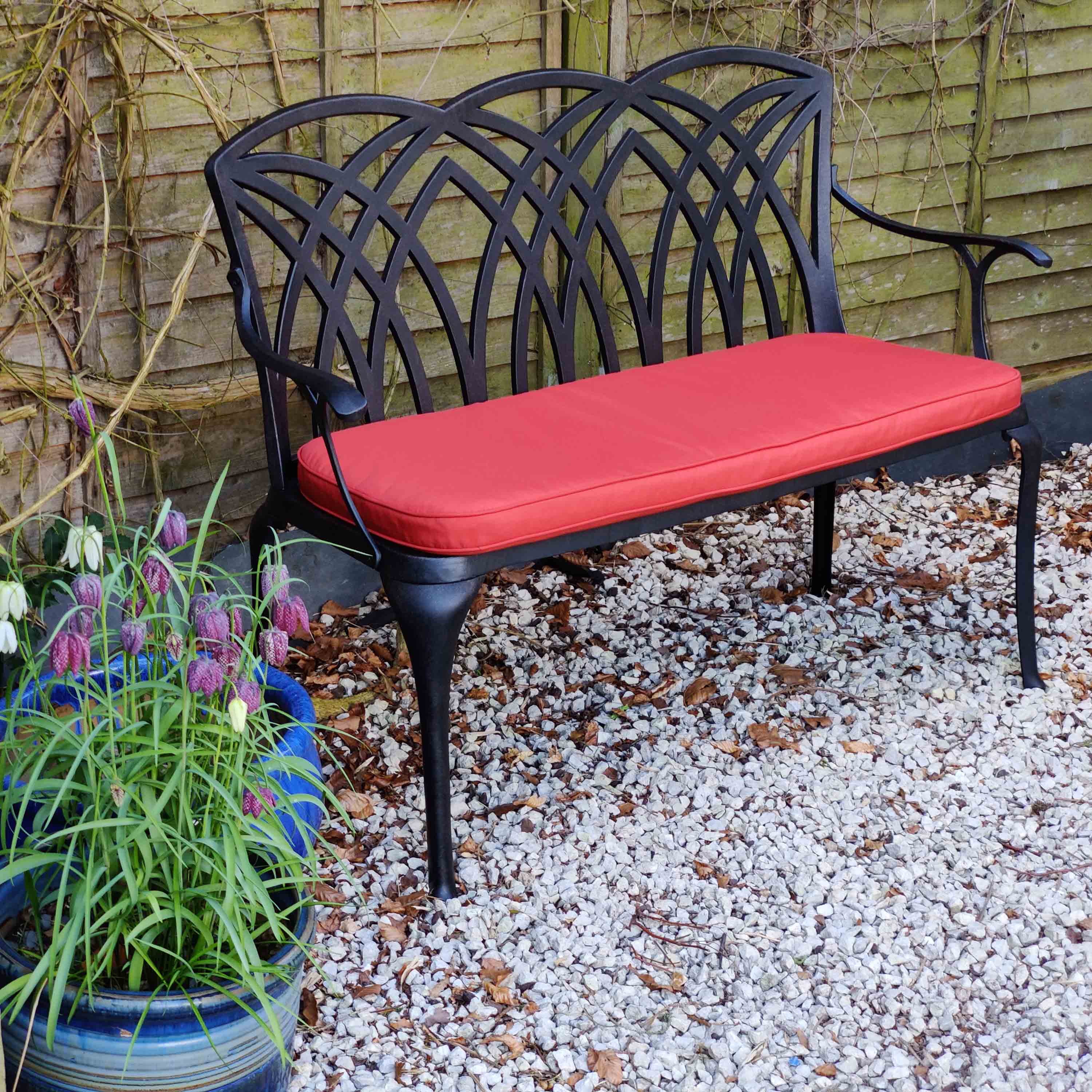 April Bench Cushion - Terracotta - Image 3