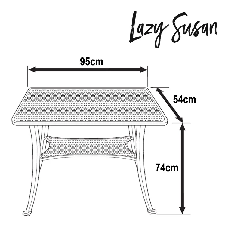 BBQ Table 2 Seater Set - White - Image 5