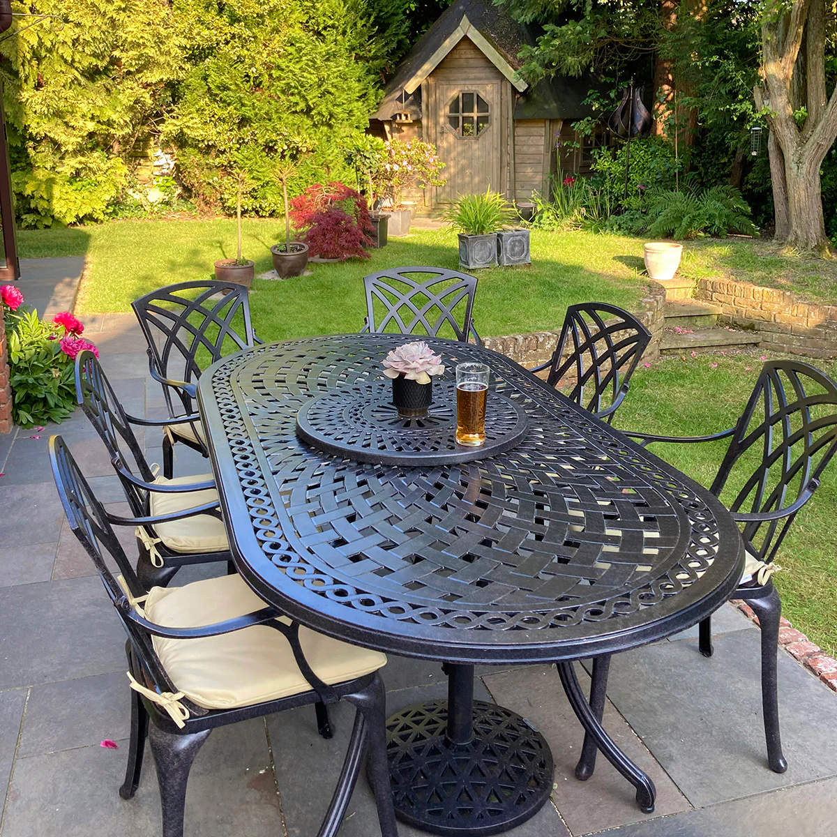 Catherine Table 6 Seater Set - Antique Bronze - Image 11