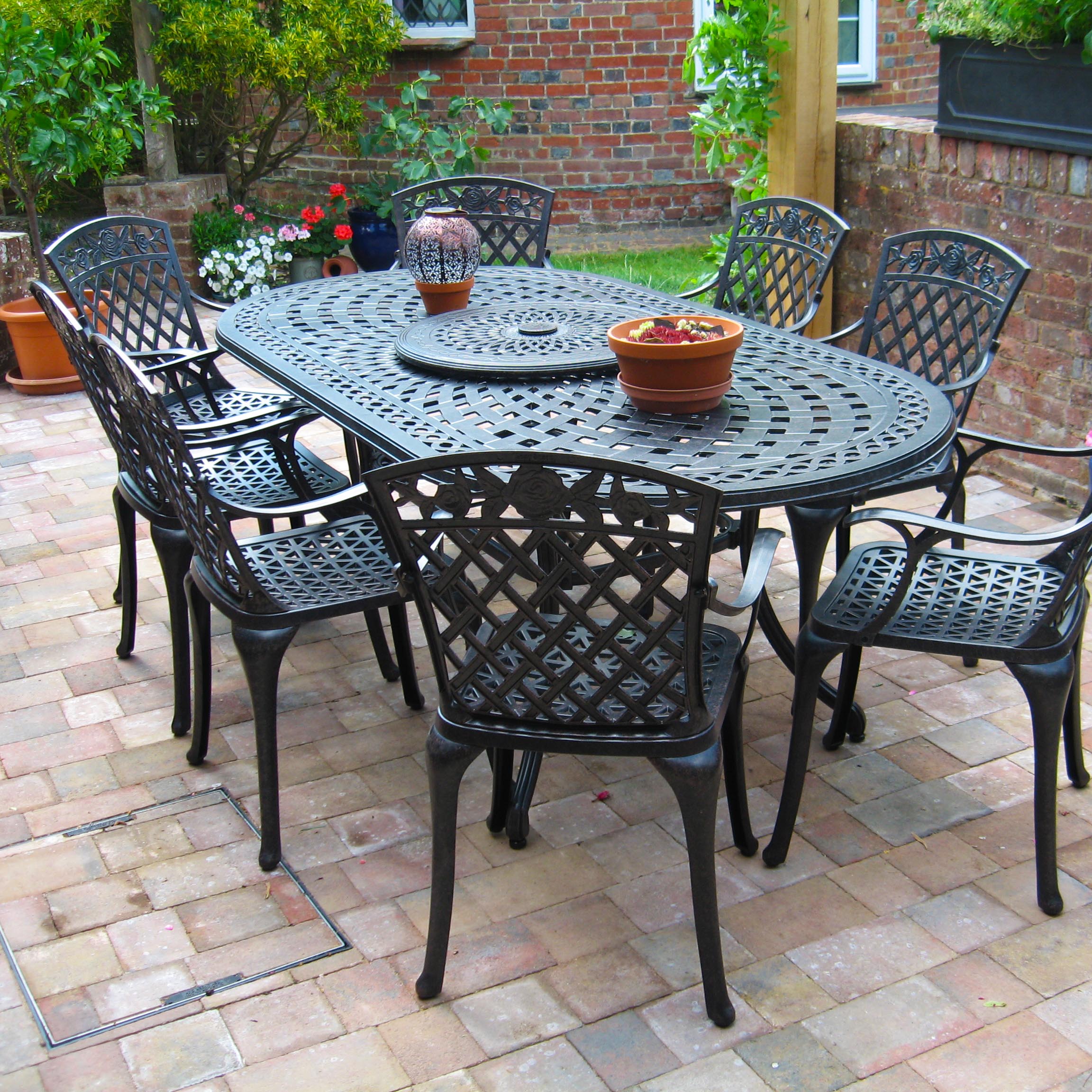 Catherine Table 6 Seater Set - Antique Bronze - Image 13