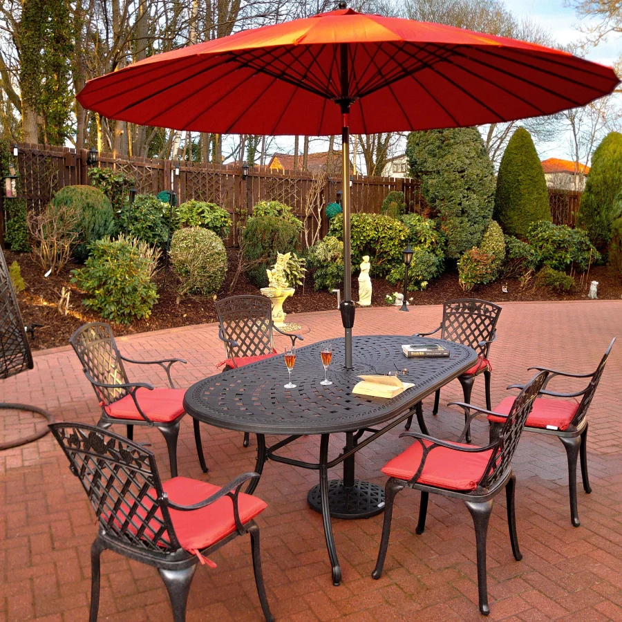 Catherine Table 6 Seater Set - Antique Bronze - Image 14