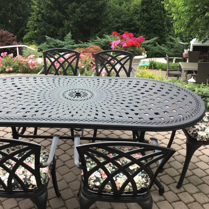 Catherine Table 6 Seater Set - Antique Bronze - Image 18