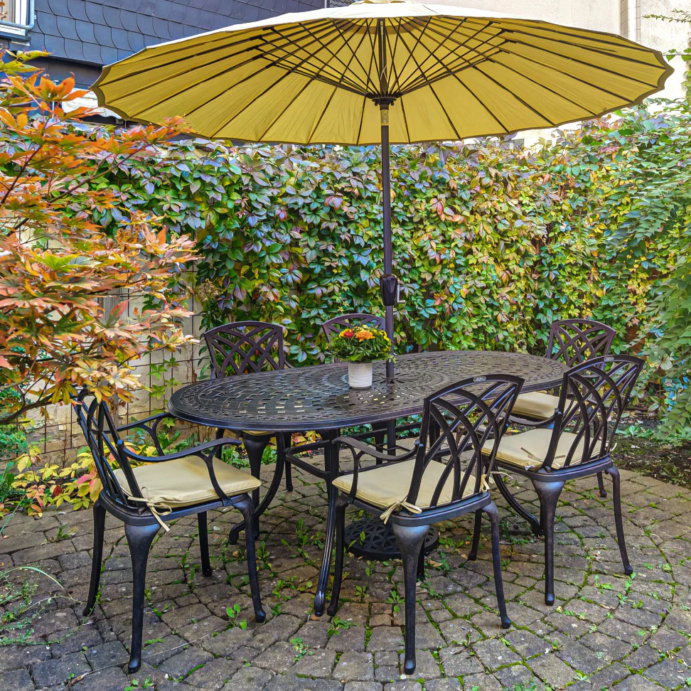 Catherine Table 6 Seater Set - Antique Bronze - Image 8