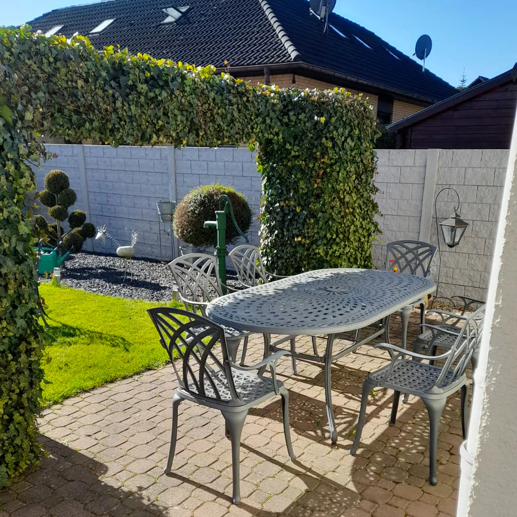 Catherine Table 6 Seater Set - Slate - Image 8