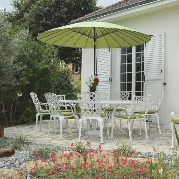 Catherine Table 6 Seater Set - White - Image 10