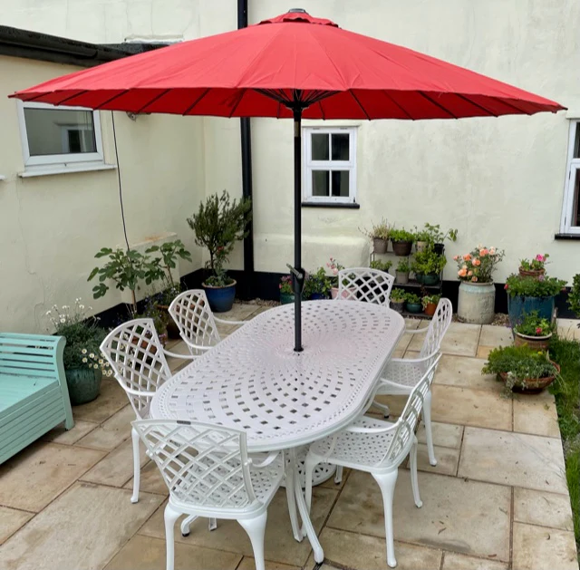 Catherine Table 6 Seater Set - White - Image 5