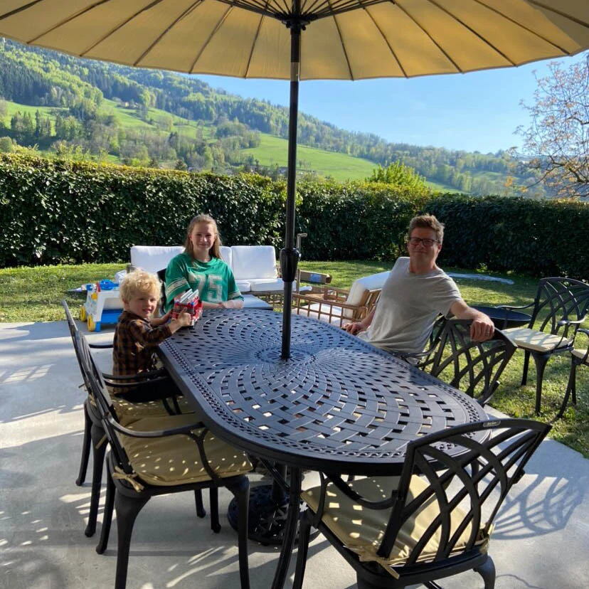 Catherine Table 8 Seater Set - Antique Bronze - Image 5